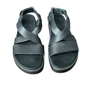 SOREL Womens Roaming Criss Cross Black Slingbacks Size 7